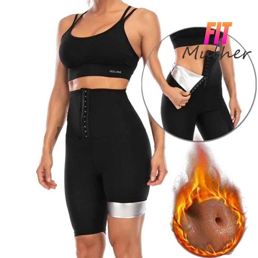 Liquidação Relâmpago (Último Dia) - Leg Efeito Sauna Modela Cintura Queima Calorias Pochete E Ideal