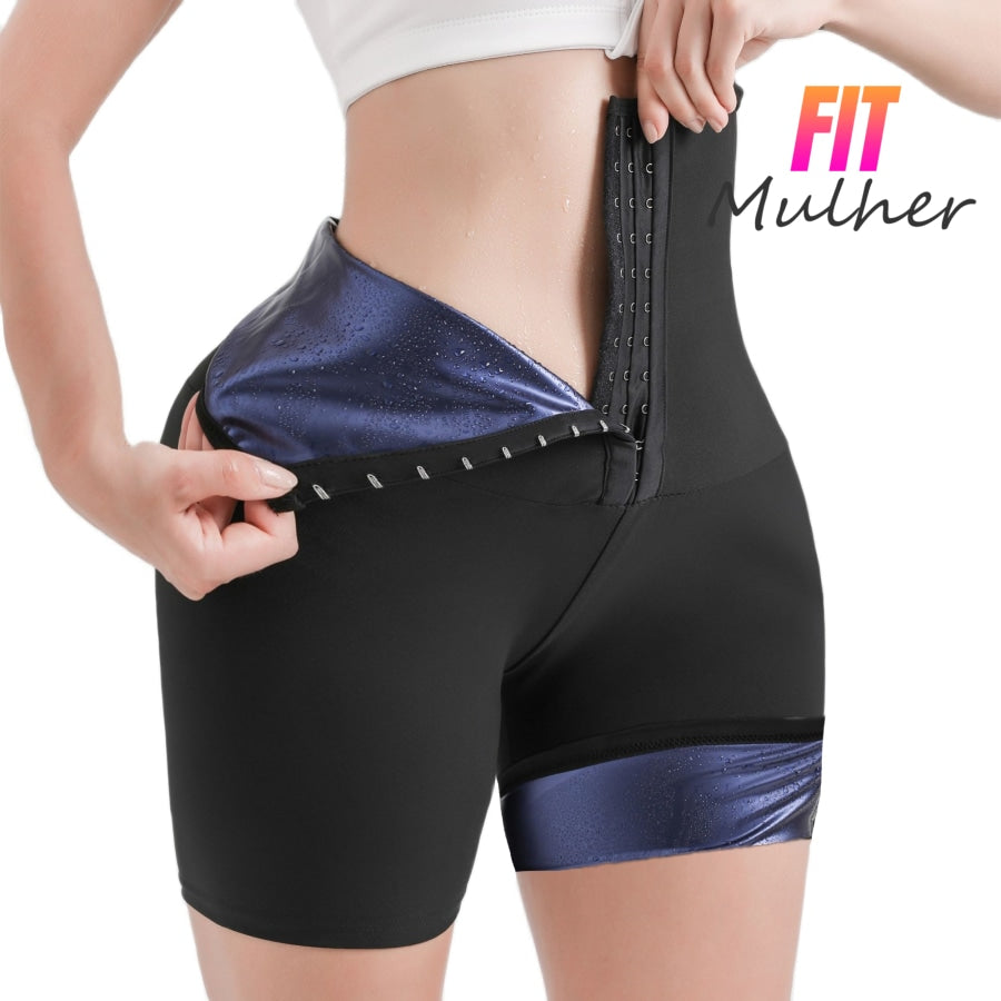 Sauna Suit Pants For Women Body Shaper Slimming Shorts Sweat Capris Weight Loss Gym Workout Leggings