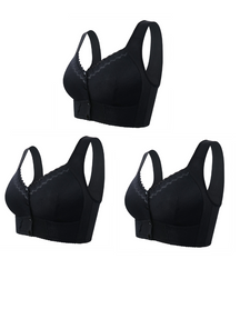 Compre 2 Leve 3: Sutiã Rendado Sem Aro Fechamento Frontal