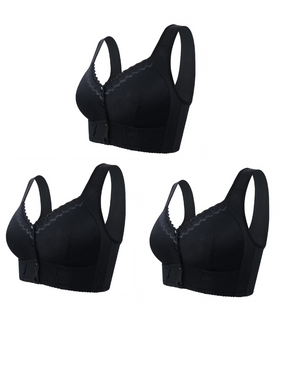 Compre 2 Leve 3: Sutiã Rendado Sem Aro Fechamento Frontal