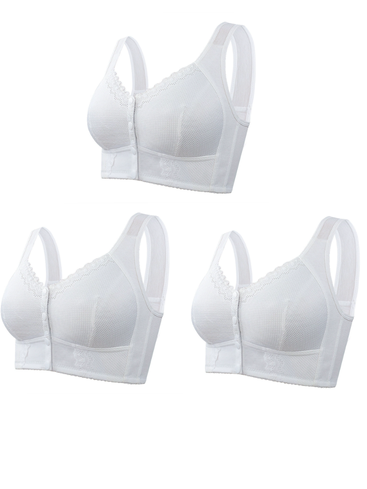 Compre 2 Leve 3: Sutiã Rendado Sem Aro Fechamento Frontal