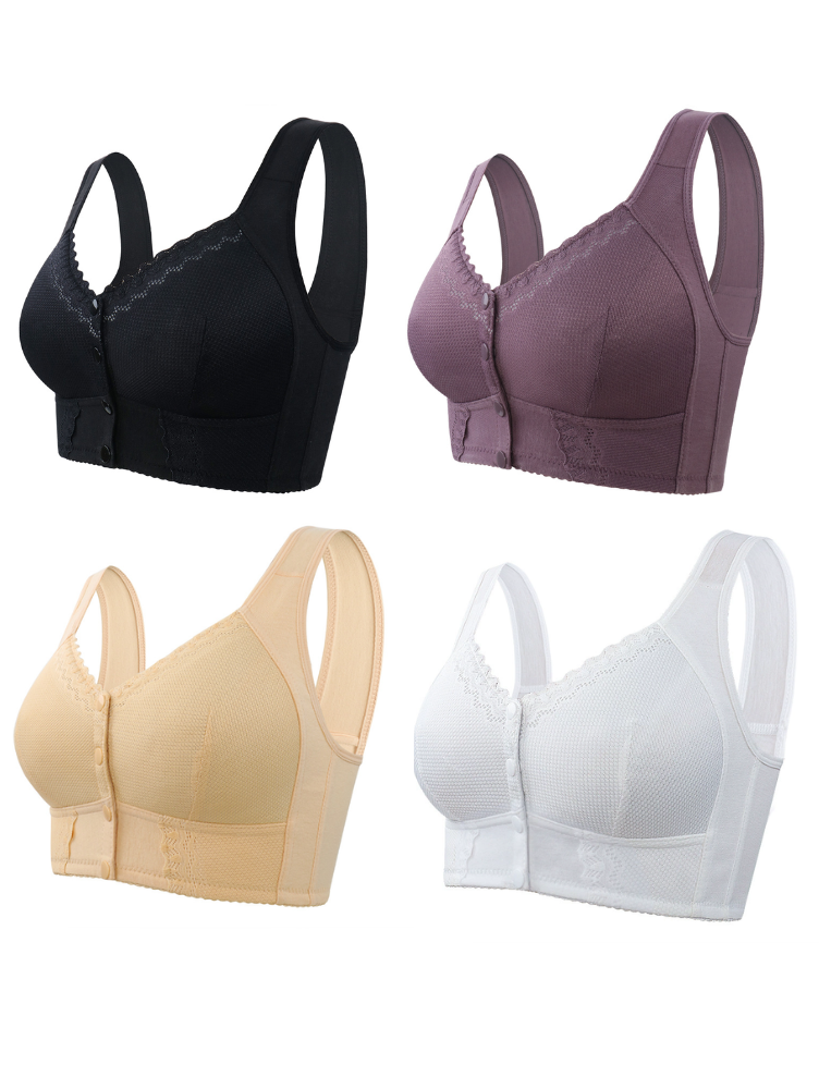 Compre 2 Leve 3: Sutiã Rendado Sem Aro Fechamento Frontal