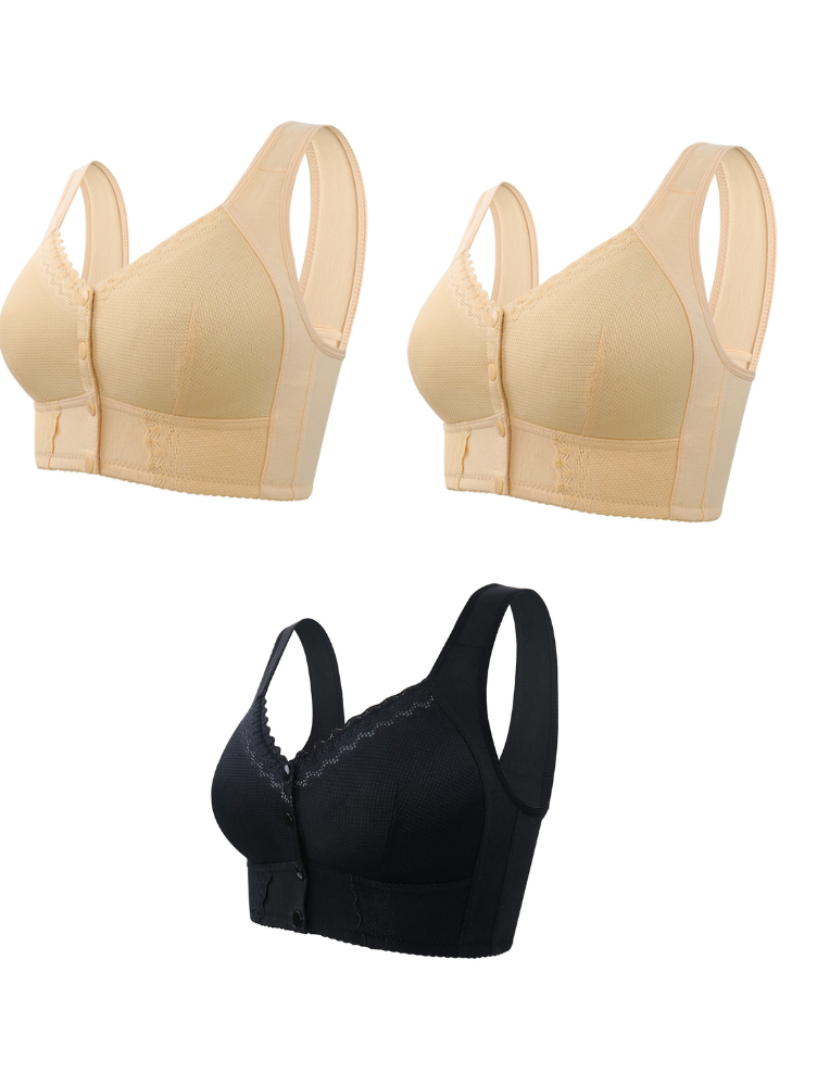 Compre 2 Leve 3: Sutiã Rendado Sem Aro Fechamento Frontal