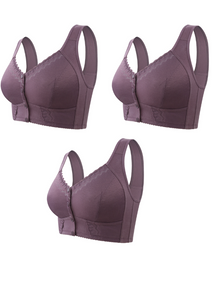 Compre 2 Leve 3: Sutiã Rendado Fechamento Frontal
