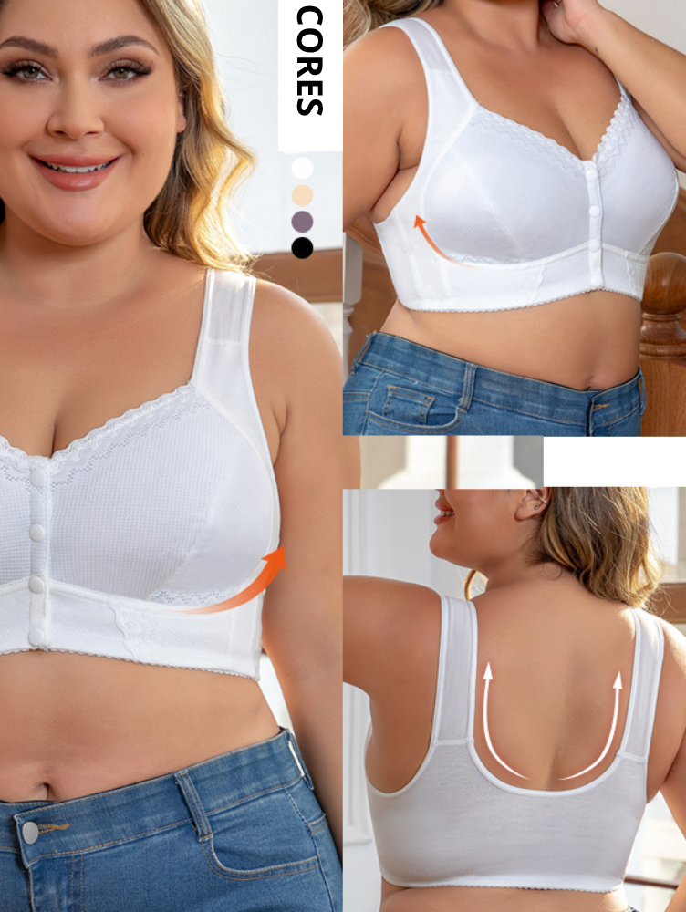 Compre 2 Leve 3: Sutiã Rendado Fechamento Frontal