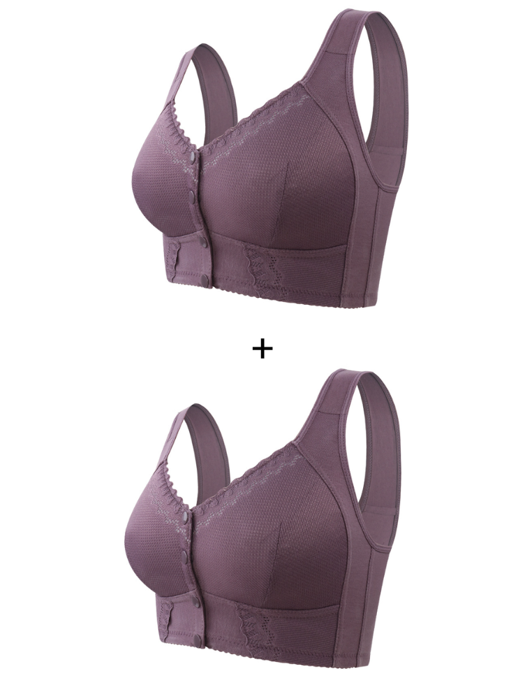 Compre 2 Leve 3: Sutiã Rendado Sem Aro Fechamento Frontal