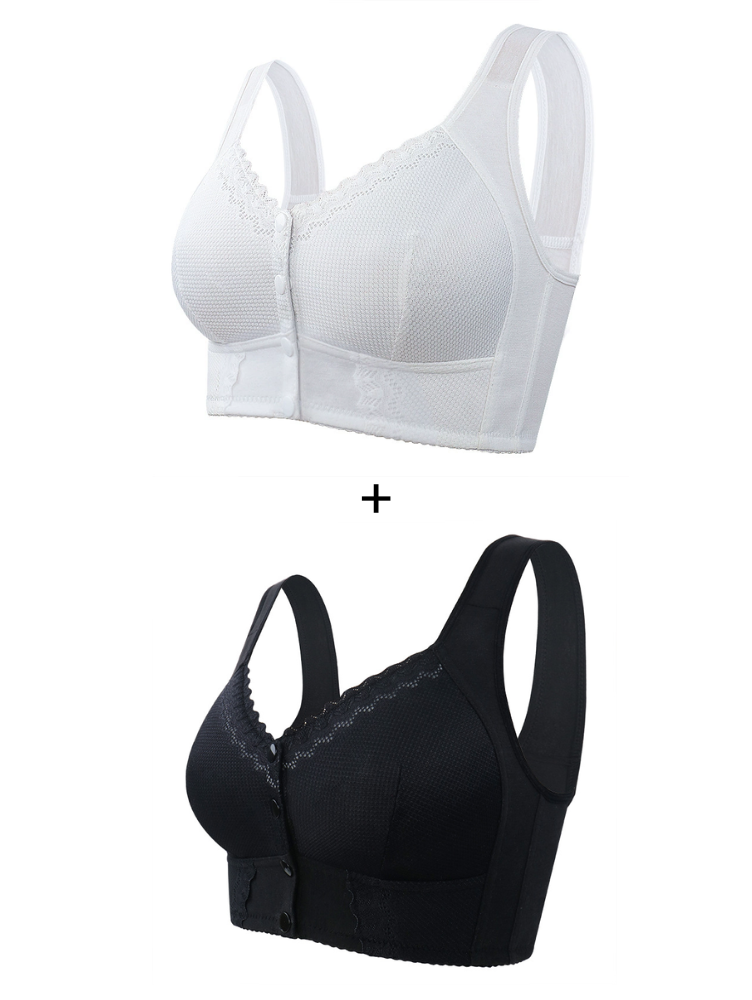 Compre 2 Leve 3: Sutiã Rendado Sem Aro Fechamento Frontal