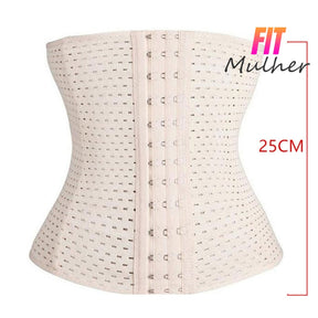 Cinta Modeladora Trainer Com Barbatanas De Aço Bege 3 Fechos / Xp