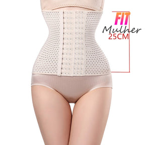 Cinta Modeladora Trainer Com Barbatanas De Aço Bege 6 Fechos / Xp