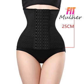 Cinta Modeladora Trainer Com Barbatanas De Aço Preto 6 Fechos / Xp