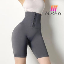 Legging Modeladora Lisa Short Cinza / P